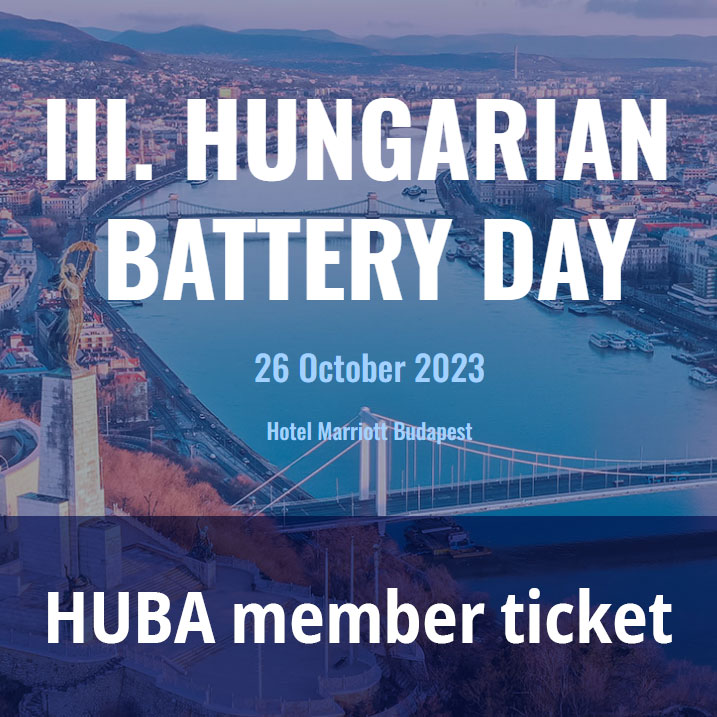 Hungarian Battery Day HUBA member ticket 26 October 2023